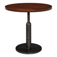 Walnut and Iron Pedestal Bistro Table - additional view