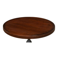 Walnut and Iron Pedestal Bistro Table - additional view