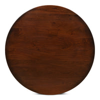 Walnut and Iron Pedestal Bistro Table - additional view
