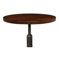 Walnut and Iron Pedestal Bistro Table - additional view
