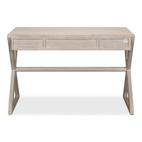 Rustic Trestle Writing Desk, 51 in – Stone Gray Reclaimed Fir - additional view