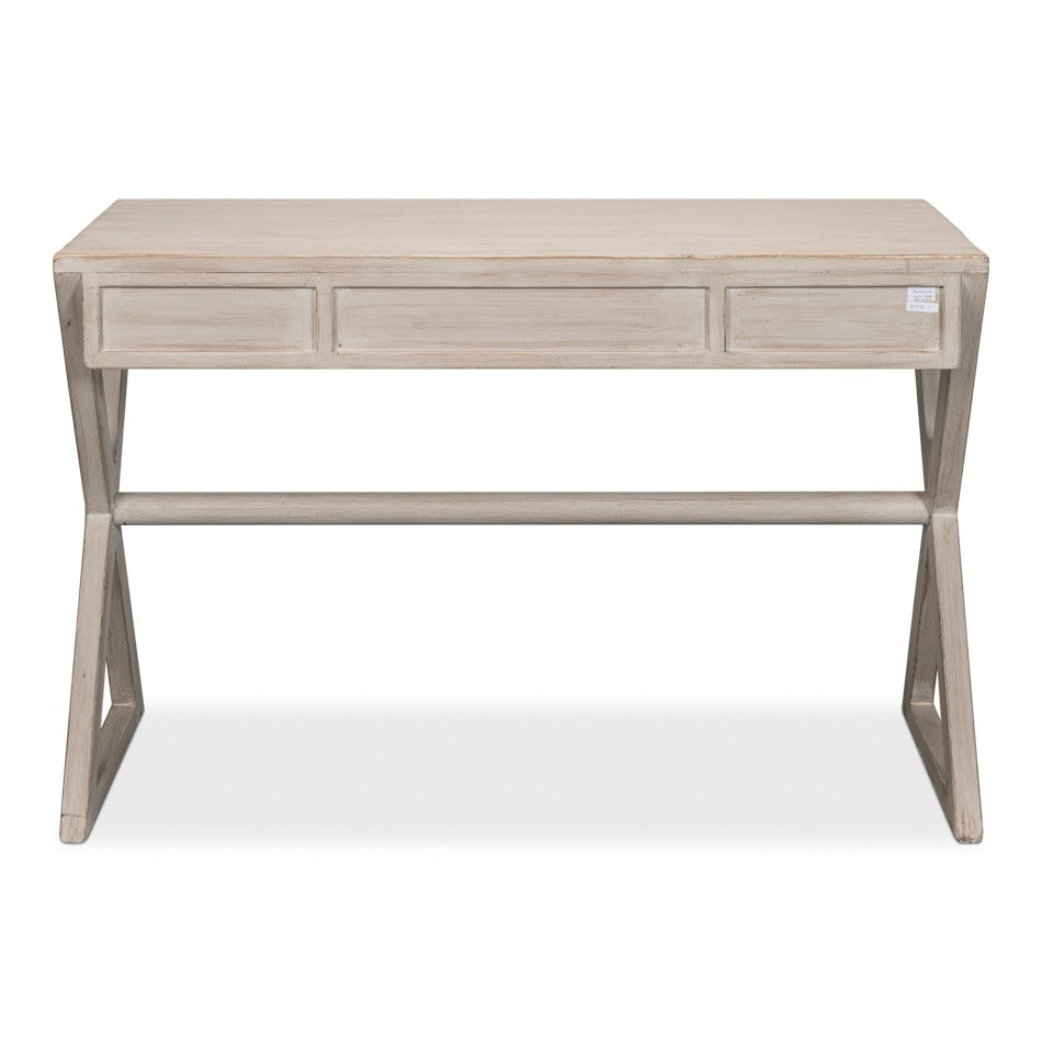 Rustic Trestle Writing Desk, 51 in – Stone Gray Reclaimed Fir - additional view
