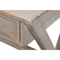 Rustic Trestle Writing Desk, 51 in – Stone Gray Reclaimed Fir - additional view