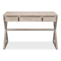 Rustic Trestle Writing Desk, 51 in – Stone Gray Reclaimed Fir - additional view