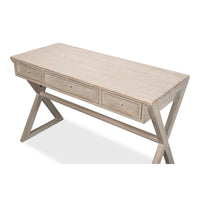 Rustic Trestle Writing Desk, 51 in – Stone Gray Reclaimed Fir - additional view