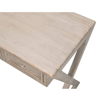 Rustic Trestle Writing Desk, 51 in – Stone Gray Reclaimed Fir - additional view