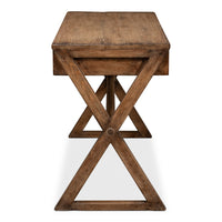 Rustic Trestle Writing Desk, 51 in – Brown Reclaimed Fir - additional view