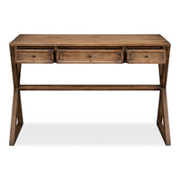 Rustic Trestle Writing Desk, 51 in – Brown Reclaimed Fir - additional view