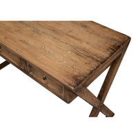 Rustic Trestle Writing Desk, 51 in – Brown Reclaimed Fir - additional view