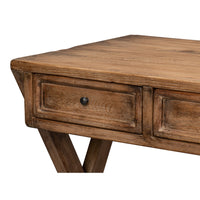 Rustic Trestle Writing Desk, 51 in – Brown Reclaimed Fir - additional view