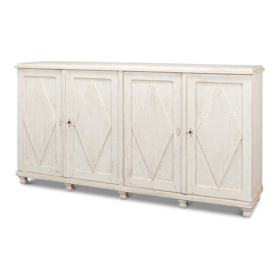 French Country 4-Door Sideboard, 88