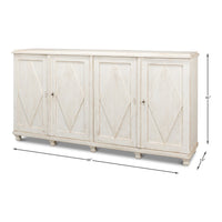 French Country 4-Door Sideboard, 88