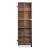 Contemporary Display Cabinet, Left Hinge – Sculptural Gunmetal Handle - additional view