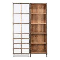 Contemporary Display Cabinet, Left Hinge – Sculptural Gunmetal Handle - additional view