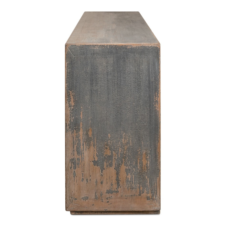 Transitional Reclaimed Pine Sideboard, 90" - Soft Grey Two-Tone - additional view