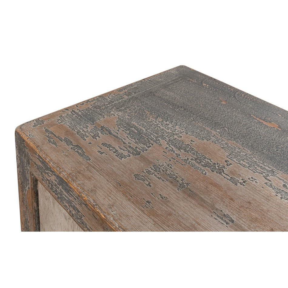 Transitional Reclaimed Pine Sideboard, 90" - Soft Grey Two-Tone - additional view