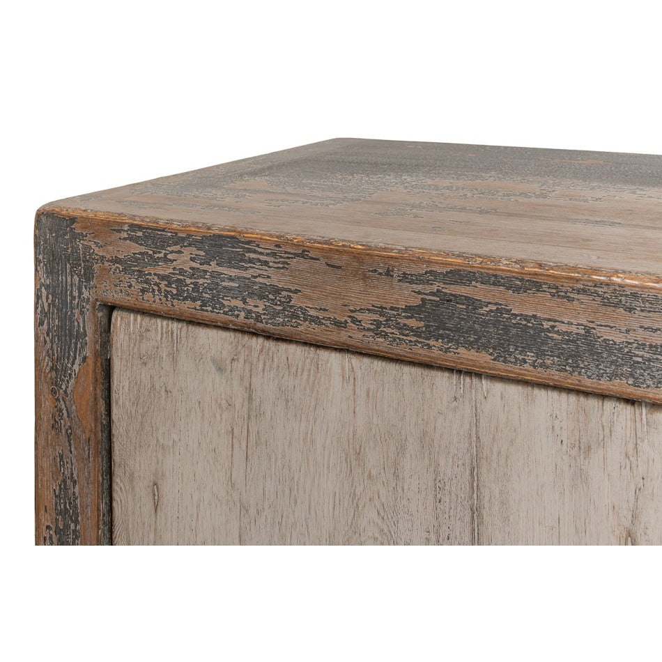 Transitional Reclaimed Pine Sideboard, 90" - Soft Grey Two-Tone - additional view