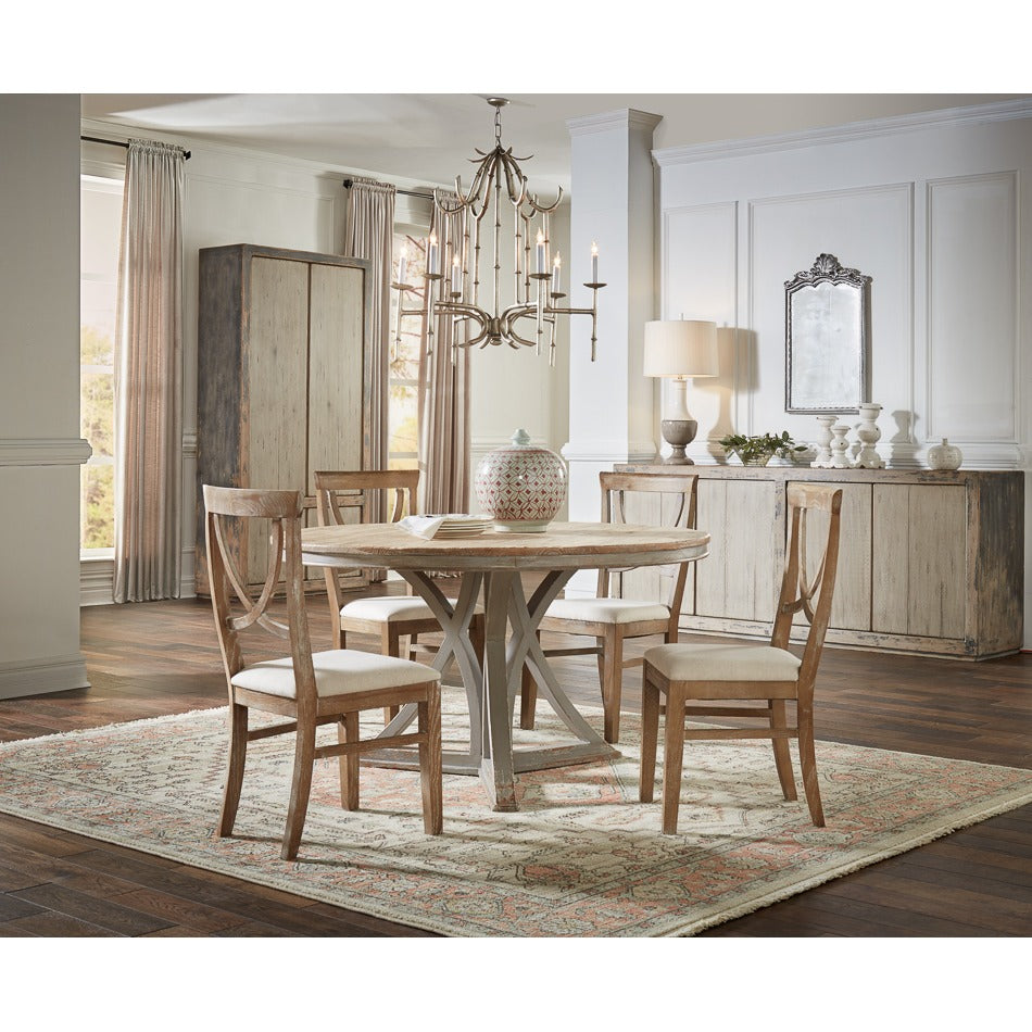 Transitional Reclaimed Pine Sideboard, 90" - Soft Grey Two-Tone - additional view