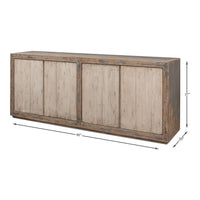 Transitional Reclaimed Pine Sideboard, 90
