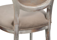 Louis XV Cane Back Dining Chairs in Gray with Taupe Seats, Sets of 2 - view 7