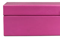Pink Leather Box, Set of 2