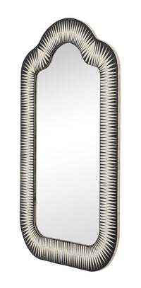Anglo-Indian Style Bone Inlay Mirror with Arched Crown - view 2