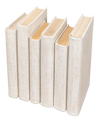 Ivory Book Set in Shagreen-Embossed Leather, Set of 12 - view 5