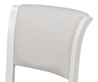 Klismos Dining Chairs in White with Cream Seats, Sets of 2 - view 8