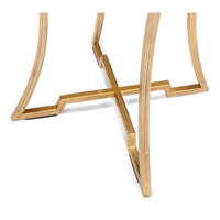 Brass Gallery Round Drink Table with Glass Top - additional view