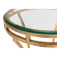 Brass Gallery Round Drink Table with Glass Top - additional view