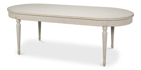 Farmhouse Dining Table in Antiqued Pine, 89 Inches