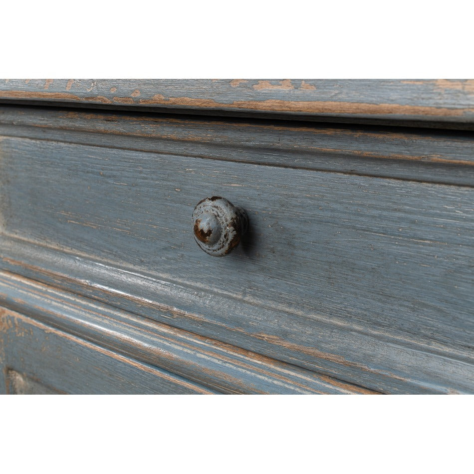 French Provincial Pine Sideboard with Carved Rosettes and Turned Legs - additional view
