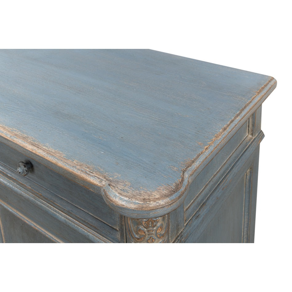 French Provincial Pine Sideboard with Carved Rosettes and Turned Legs - additional view