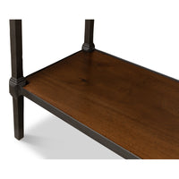 Transitional Parquet-Top Console Table, 60