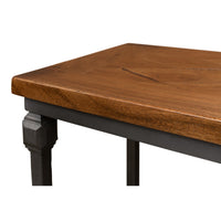Transitional Parquet-Top Console Table, 60