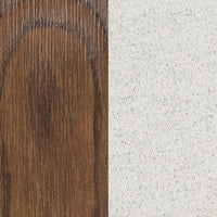 Ash wood grain beside pale Coastal Breeze upholstery