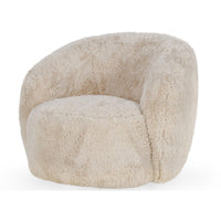 Plush Swivel Accent Chair in Sand
