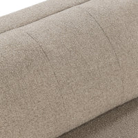 Close-up of textured Buttermilk upholstery and stitched seams