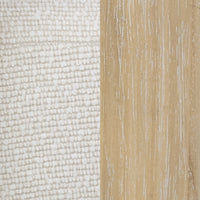 Sand upholstery and pale wood finish shown side by side