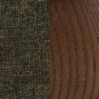 Winter Fir upholstery and brown wood finish shown side by side