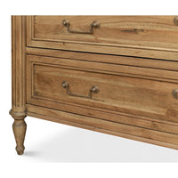 Transitional Driftwood Chest of Drawers – Solid Cast Brass Pulls - additional view