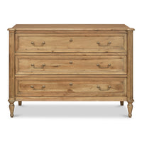 Transitional Driftwood Chest of Drawers – Solid Cast Brass Pulls - additional view