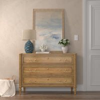 Transitional Driftwood Chest of Drawers – Solid Cast Brass Pulls - additional view