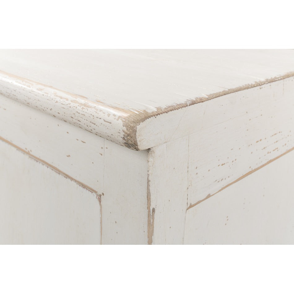 Farmhouse Eight-Door Sideboard, 122" – Whitewashed Reclaimed Pine with Tall Panel Doors - additional view