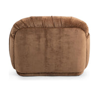 Rear view of the Bronze chair with a smooth back panel and gathered top edge
