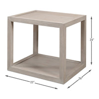 Dimension drawing for Gray Pine Side Table