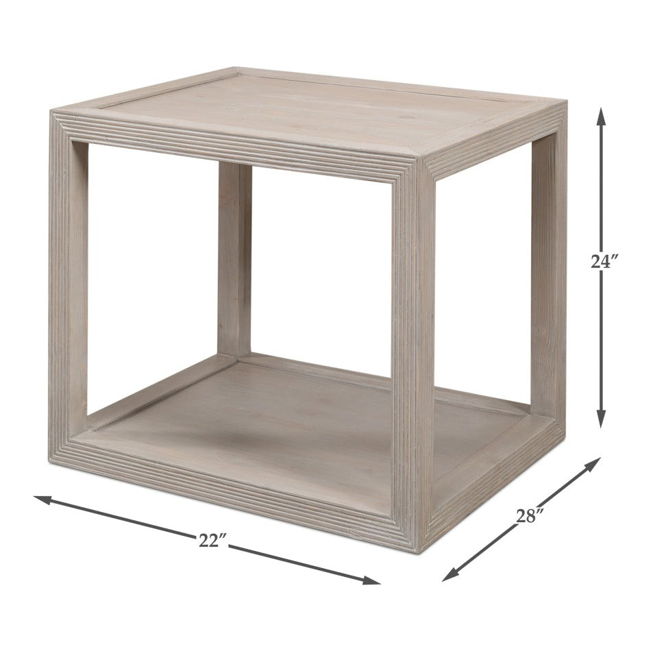 Dimension drawing for Gray Pine Side Table
