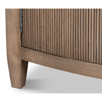 Traditional Door Chest, Brown – Reeded Panels - additional view