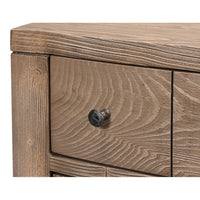 Traditional Door Chest, Brown – Reeded Panels - additional view