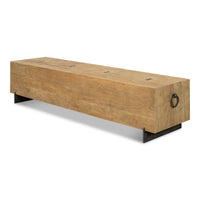 Additional view of Tan Iron Bench